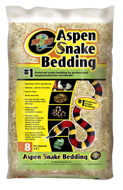 ZOO MED Aspen Snake Bedding 8qt - Poudre Pet and Feed Supply